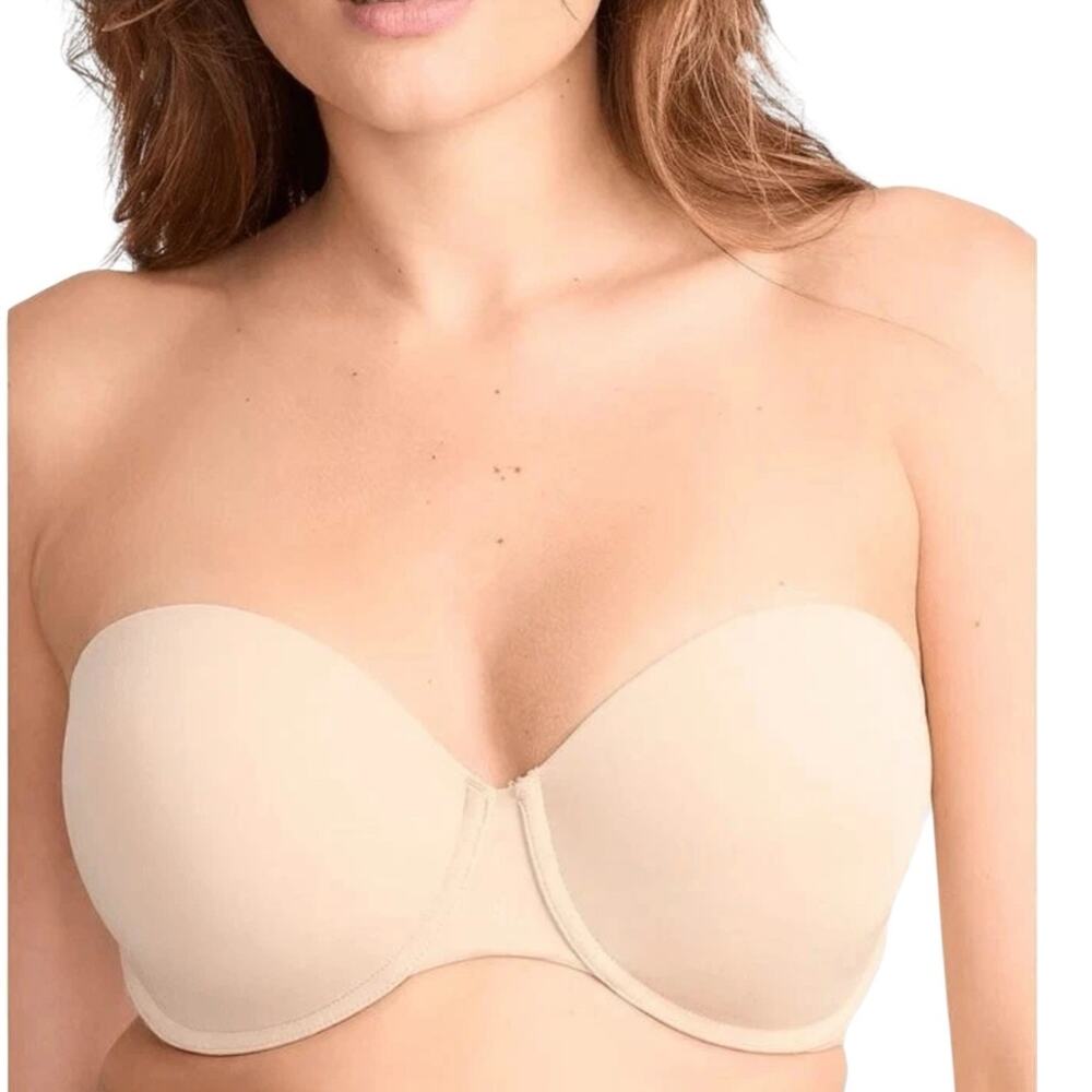 NWT Ralph Lauren Luxe Smoothing Convertible Strapless Bra Light Truffle 34DD